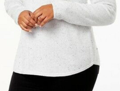 Karen Scott Women's Curved-Hem Sweater White Size Extra Large