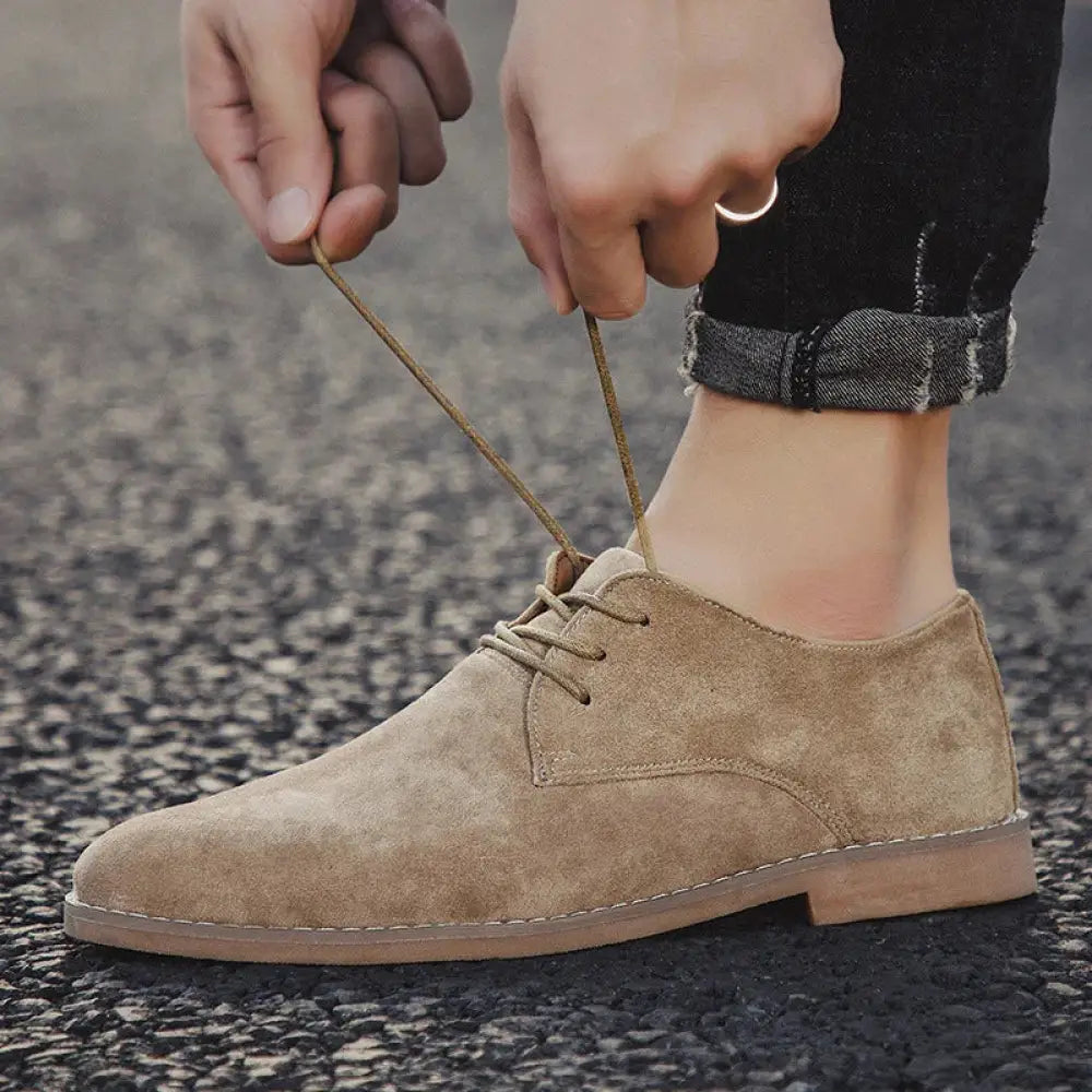 Men's British Style Frosted Leather Suede Shoes