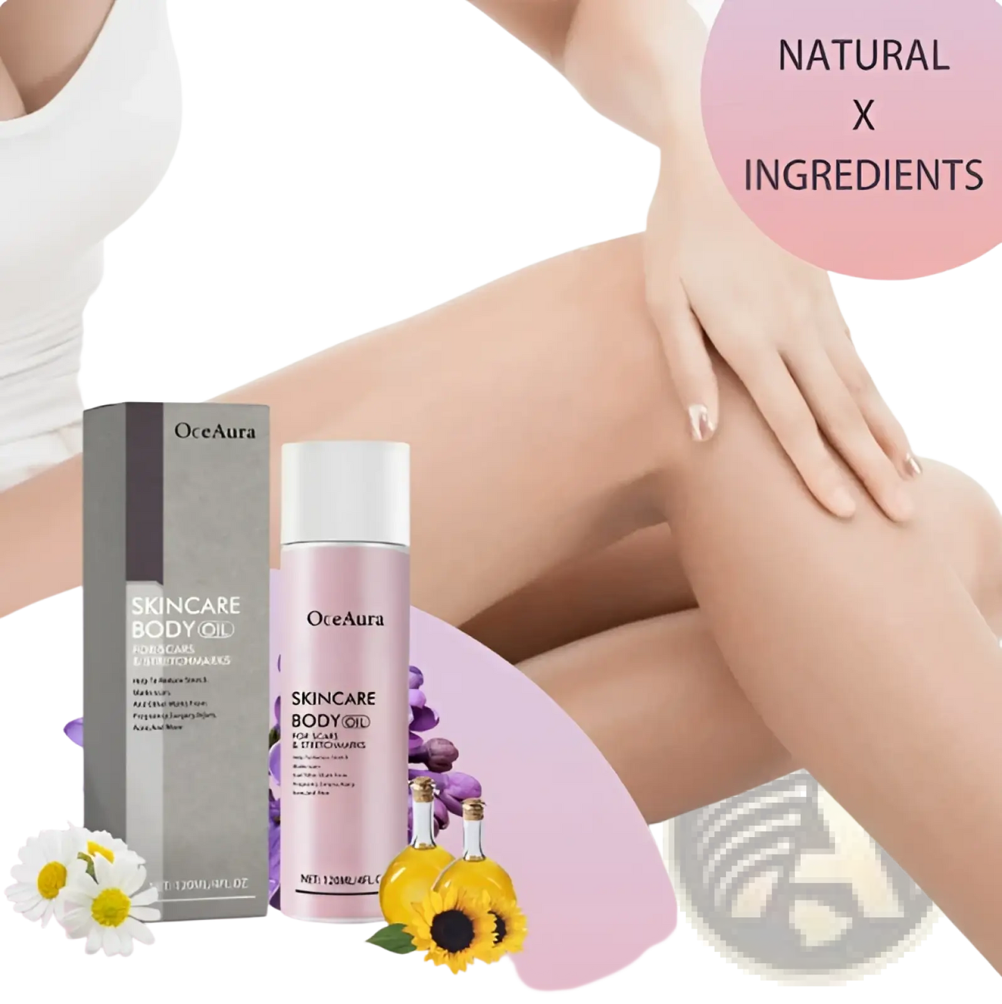 Body Oil for Scars and Stretch Marks 2oz Bottle