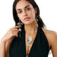 Boho Gold Ginkgo Leaf Tassel Necklace and Earring Set