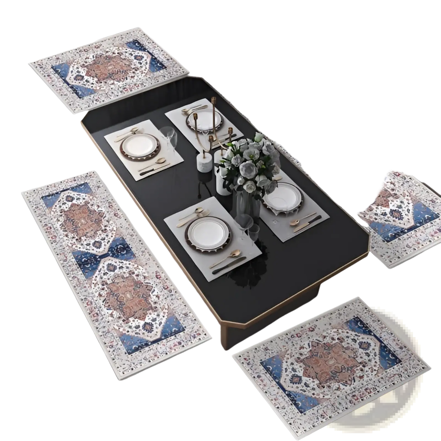 Boho Kitchen Rug Sets 3 Piece Washable Non Slip Runner
