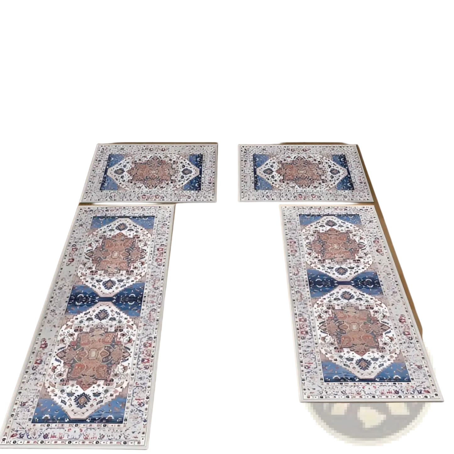 Boho Kitchen Rug Sets 3 Piece Washable Non Slip Runner