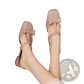 Bow Closed Toe Leather Mule Flats for Women
