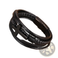 Braided Multi-strand Leather Cross Bracelet with Magnetic Clasp