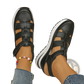 Breathable Hollow Wedge Platform Sandals with Velcro Straps