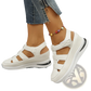 Breathable Hollow Wedge Platform Sandals with Velcro Straps