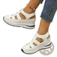 Breathable Hollow Wedge Platform Sandals with Velcro Straps