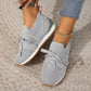 Breathable Lace Up Mesh Walking Flats for Women