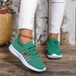 Breathable Mesh Lace-up Running Sneakers