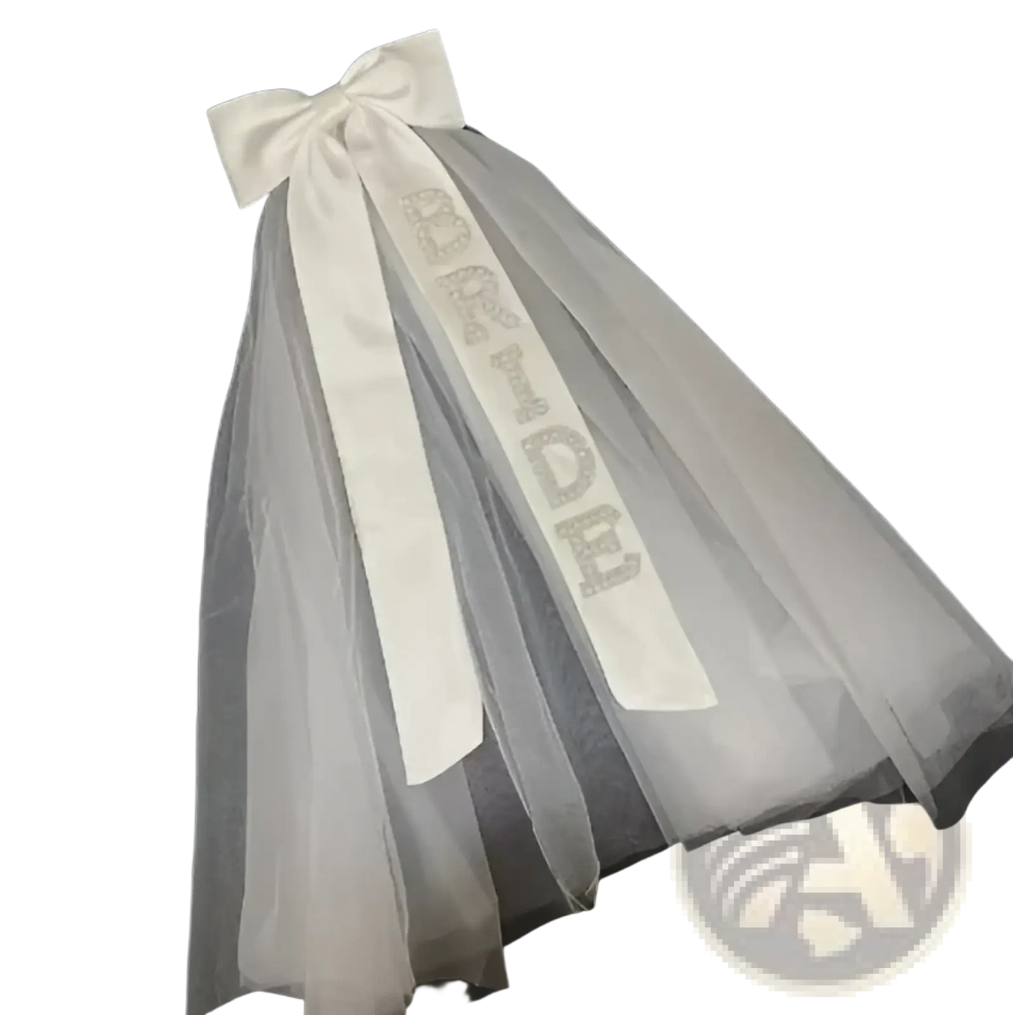 Bridal Bow Veil with Rhinestone Bride to be Lettering