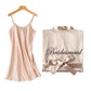 Embroidered Satin Bridal Nightgown and Robe Set