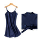 Embroidered Satin Bridal Nightgown and Robe Set