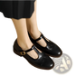 Brogue Mary Jane Chunky Heel Leather Pumps