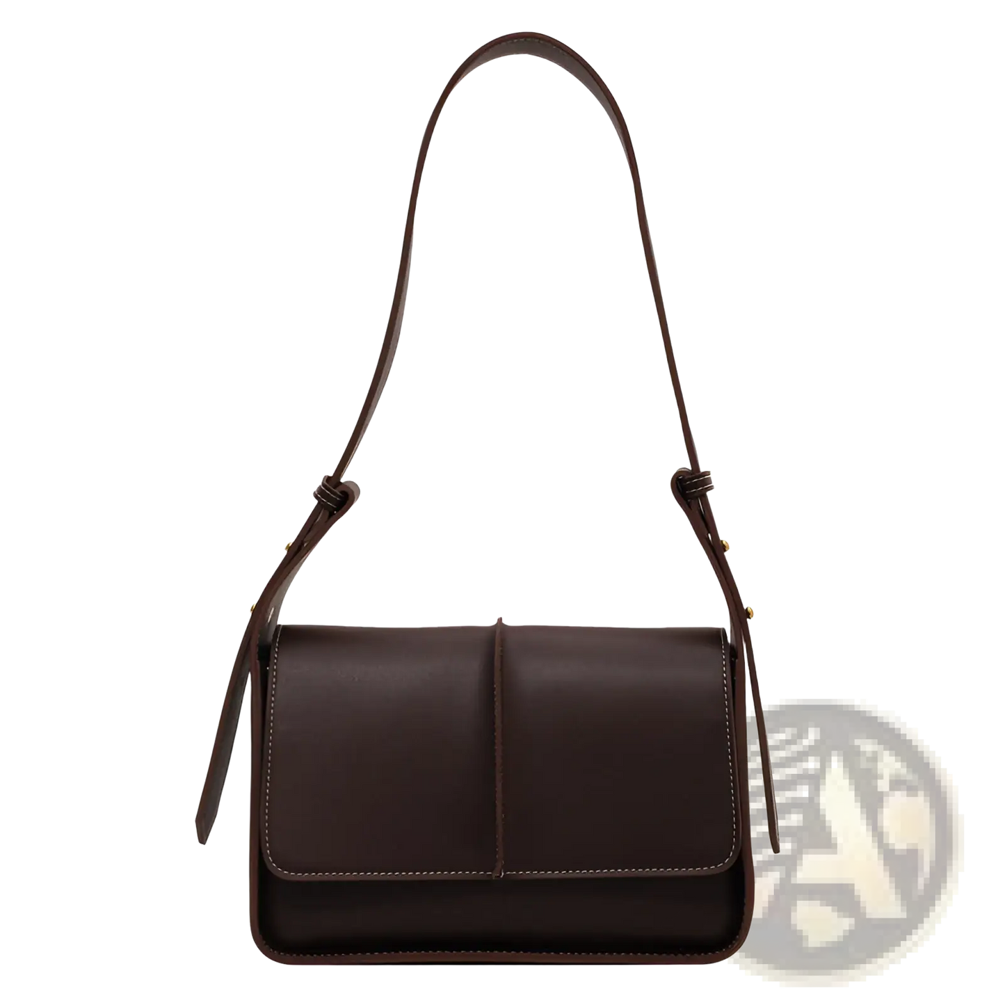 Brown Leather Crossbody Bag Minimalist Shoulder Purse