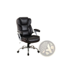 Brown Leather Executive Office Chair with Chrome Base