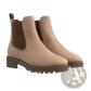 Brown Suede Chelsea Boots with Chunky Platform Sole