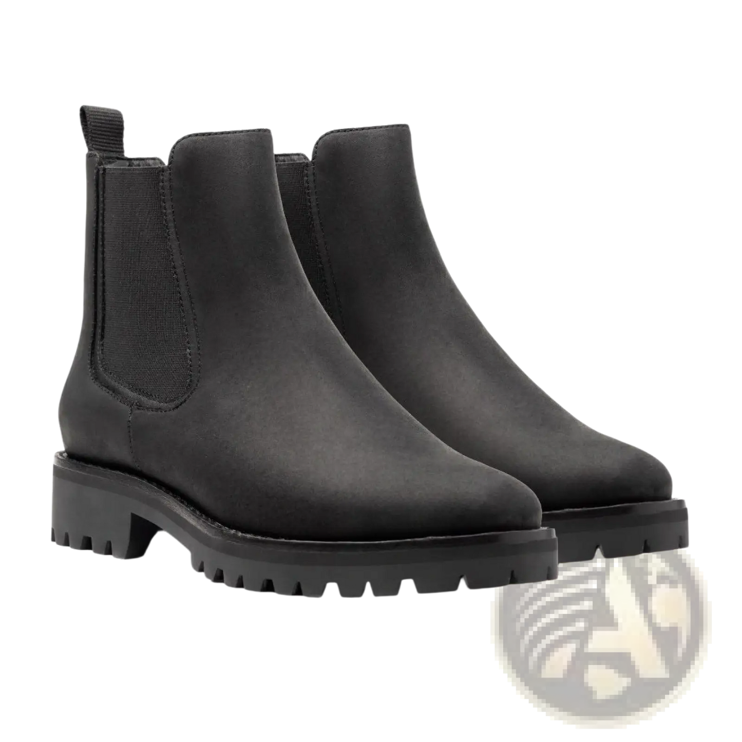 Brown Suede Chelsea Boots with Chunky Platform Sole
