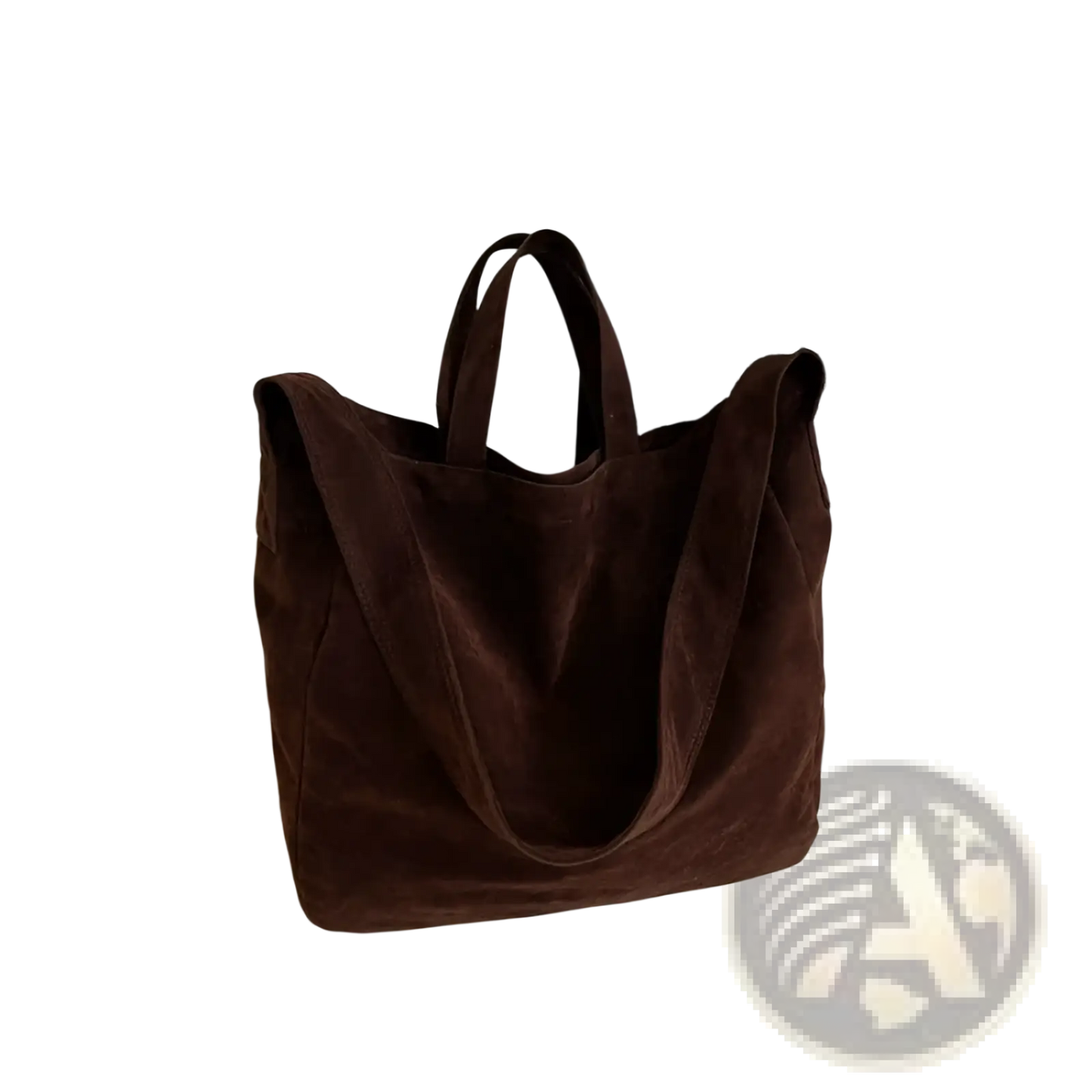 Brown Suede Tote Bag Large Corduroy Shoulder Bag
