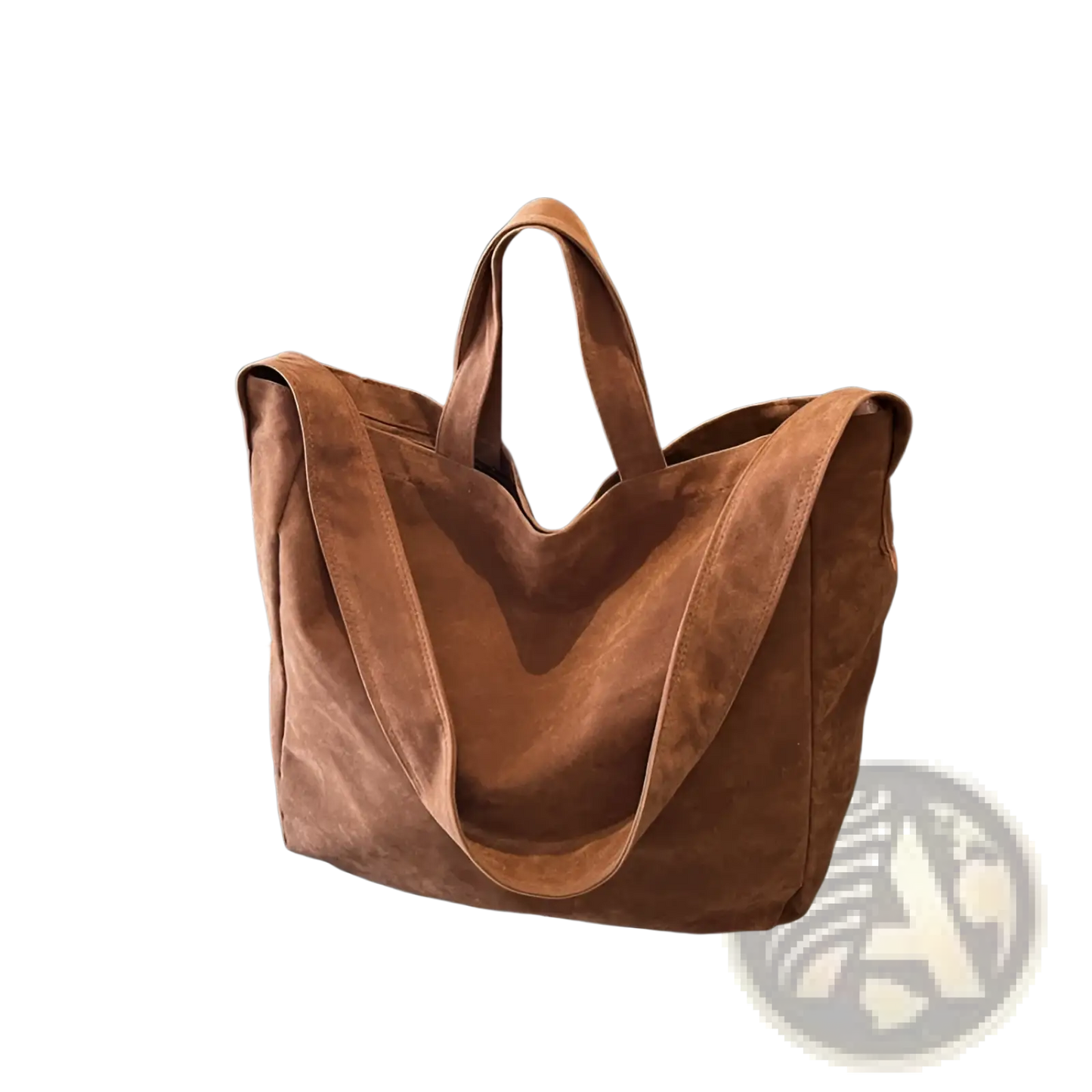 Brown Suede Tote Bag Large Corduroy Shoulder Bag