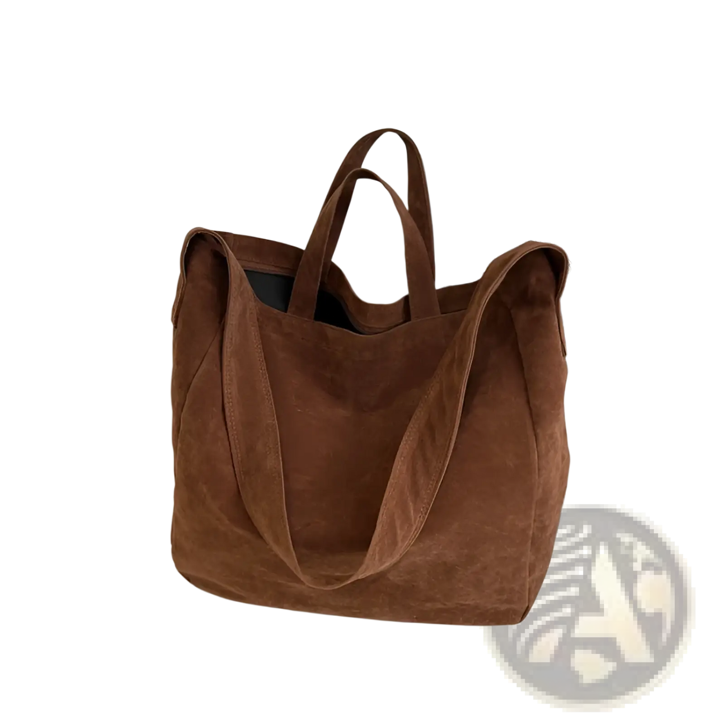 Brown Suede Tote Bag Large Corduroy Shoulder Bag