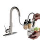 Brushed Copper Pull out Kitchen Faucet Stainless Steel