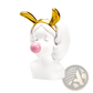Bubblegum Girl Ceramic Vase with Gold Accents