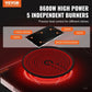 35 Inch 5 Burner Electric Ceramic Cooktop with Silver Trim