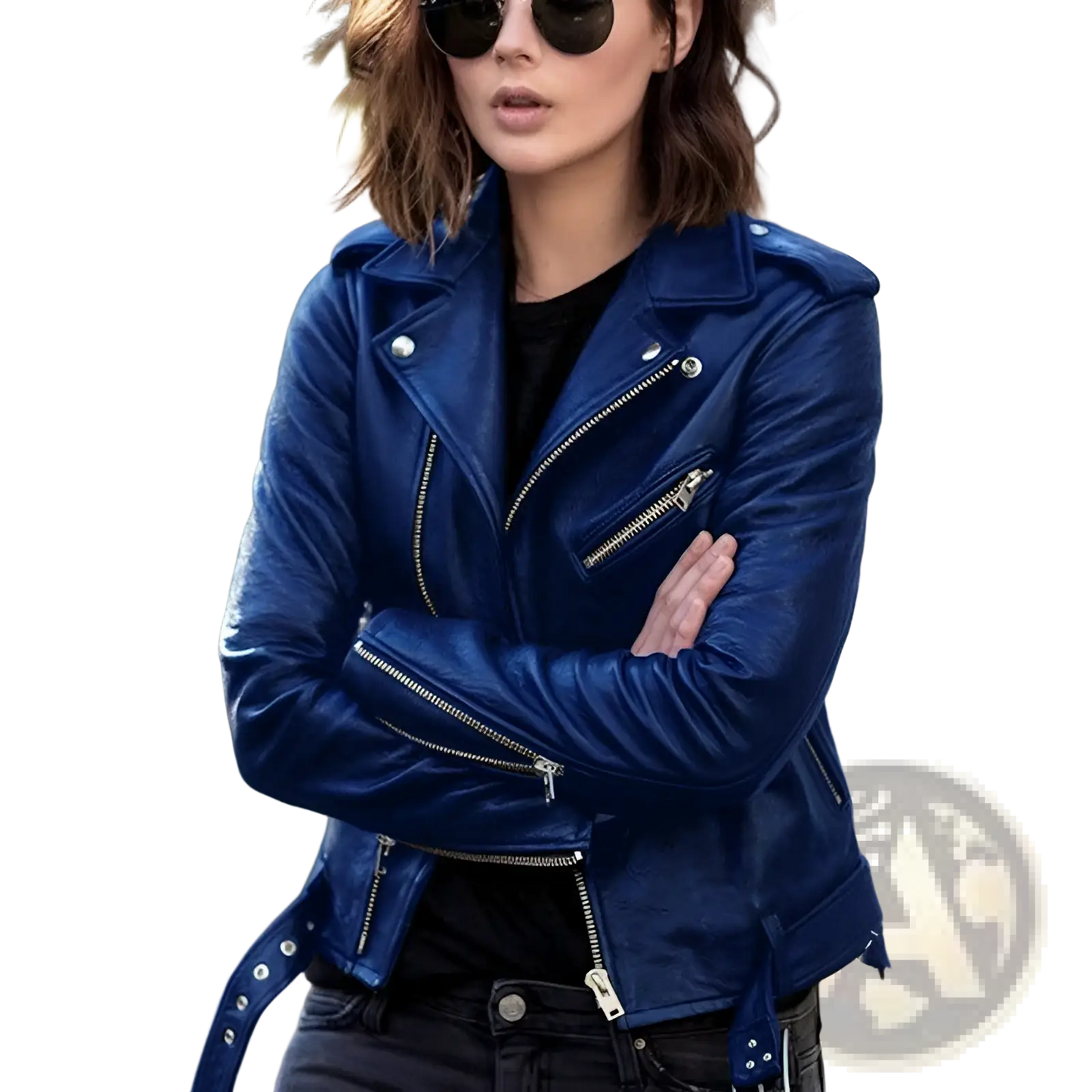 Burgundy Leather Biker Jacket with Silver Zippers