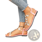 Butterfly Rhinestone Sandals Square Toe Flat Shoes