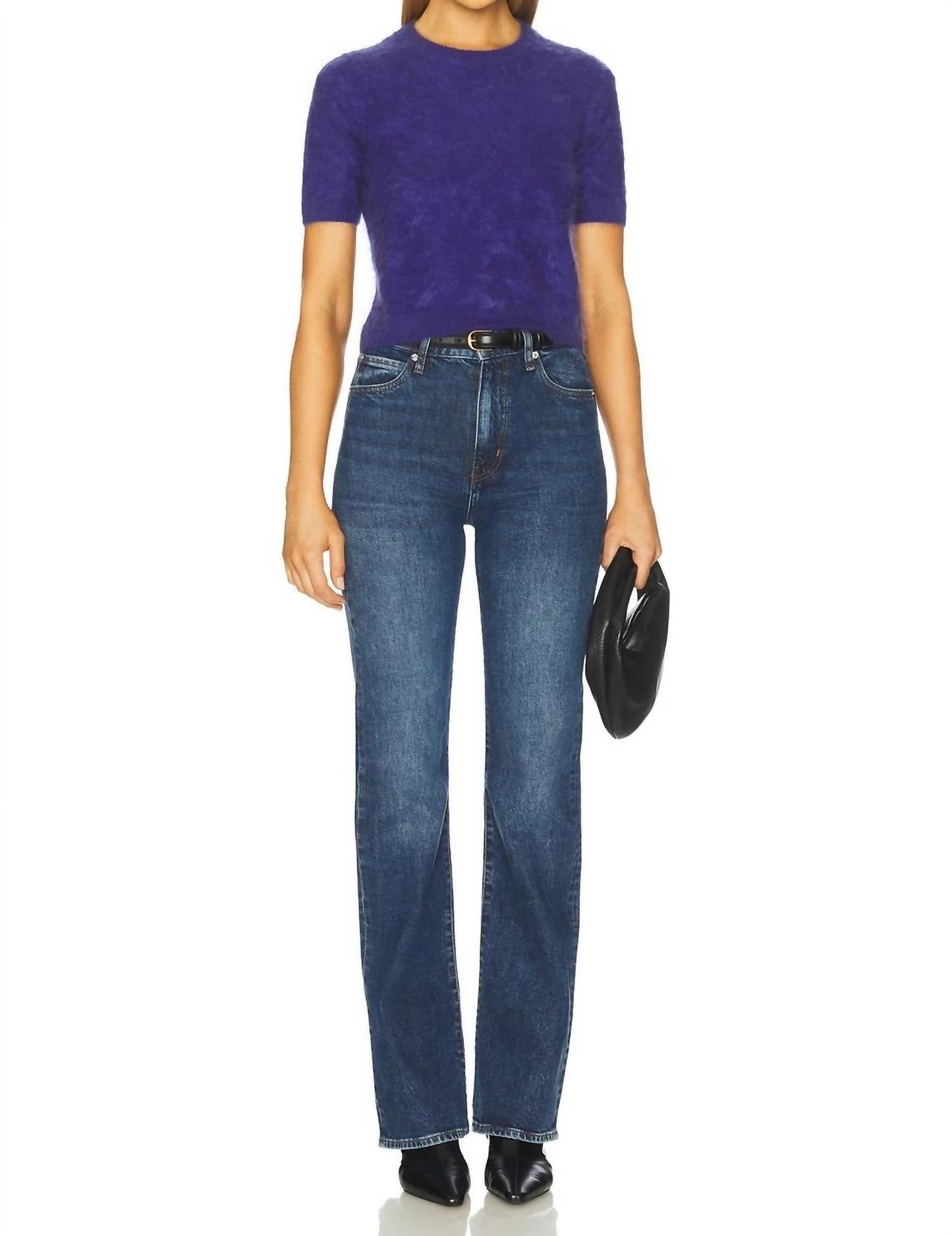 Autumn Cashmere - Women's Cropped Short Sleeve Crew Top