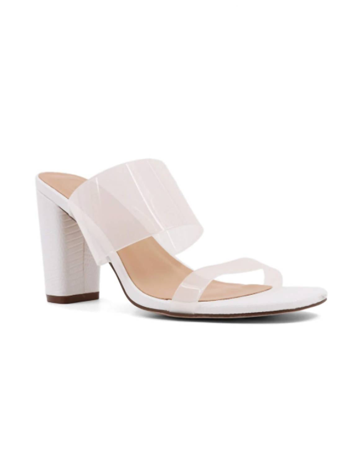 Shu Shop - Women's Gabrielle Clear Strap Block Heel