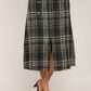 Fate - Tweed Button Front Midi Skirt