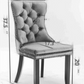 A&A Furniture Nikki Collection Modern Velvet Upholstered Dining Chairs - Set of 2