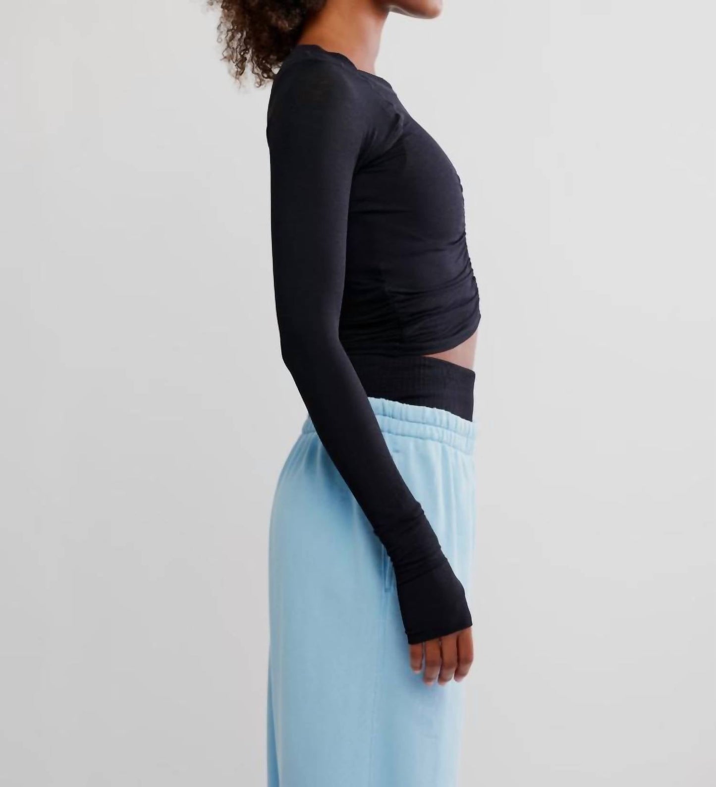 Free People - Elsie Ruched Long Sleeve top