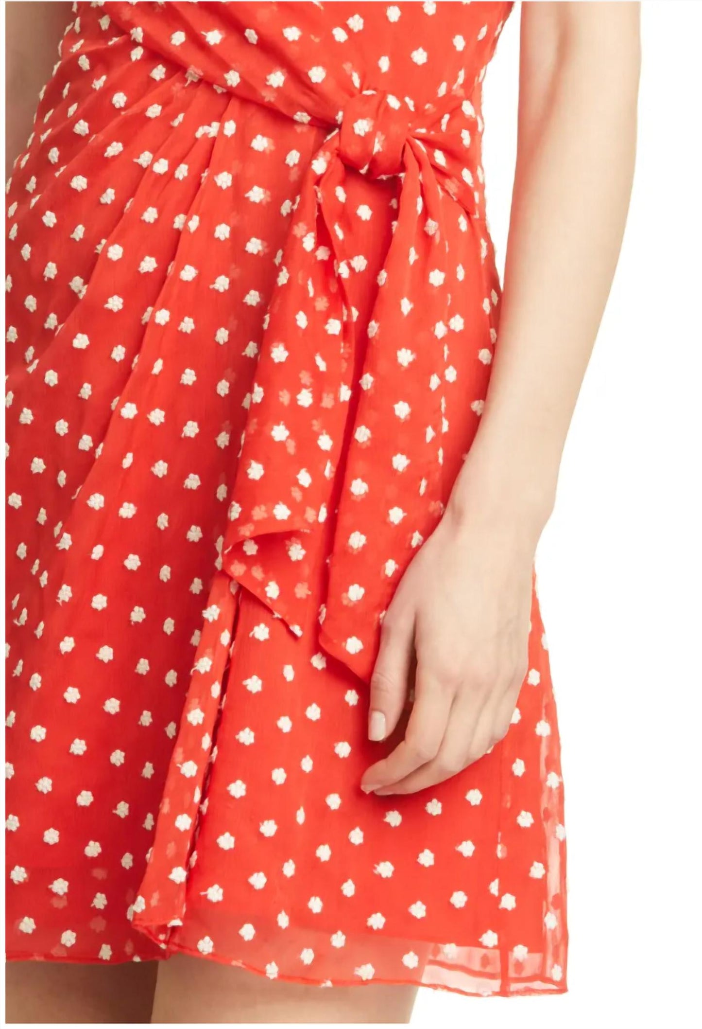 Alice + Olivia - Daisy Floral Tie Wrap Mini Dress