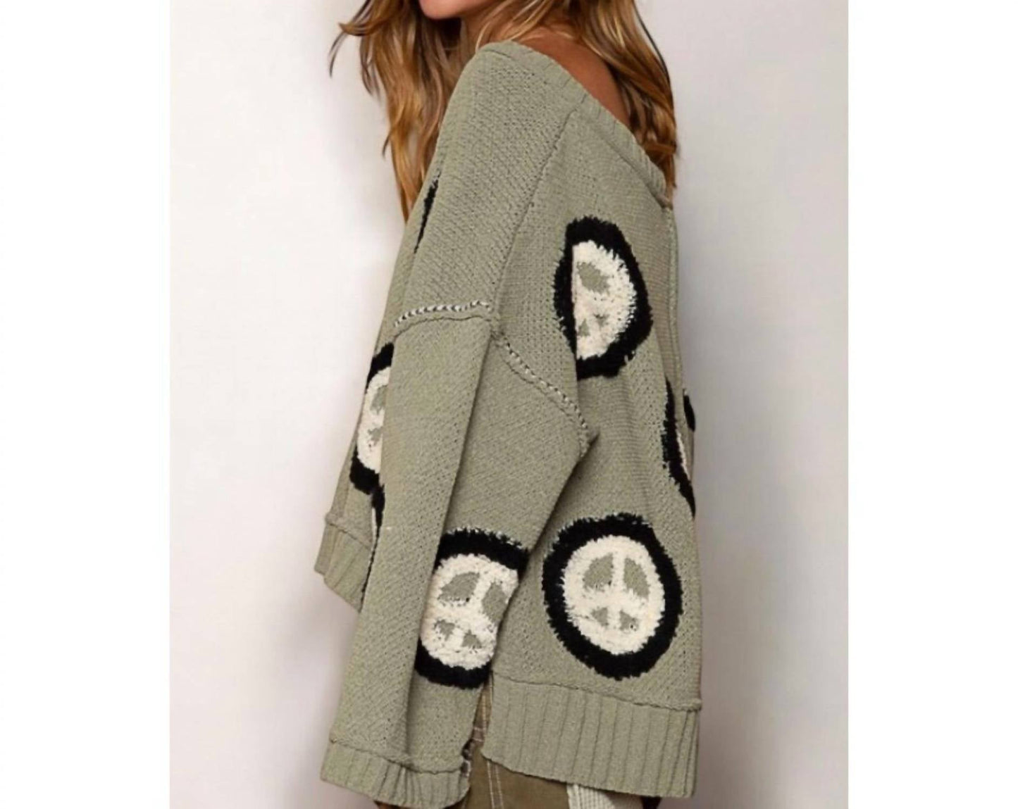 Pol - Oversized Peace Sweater