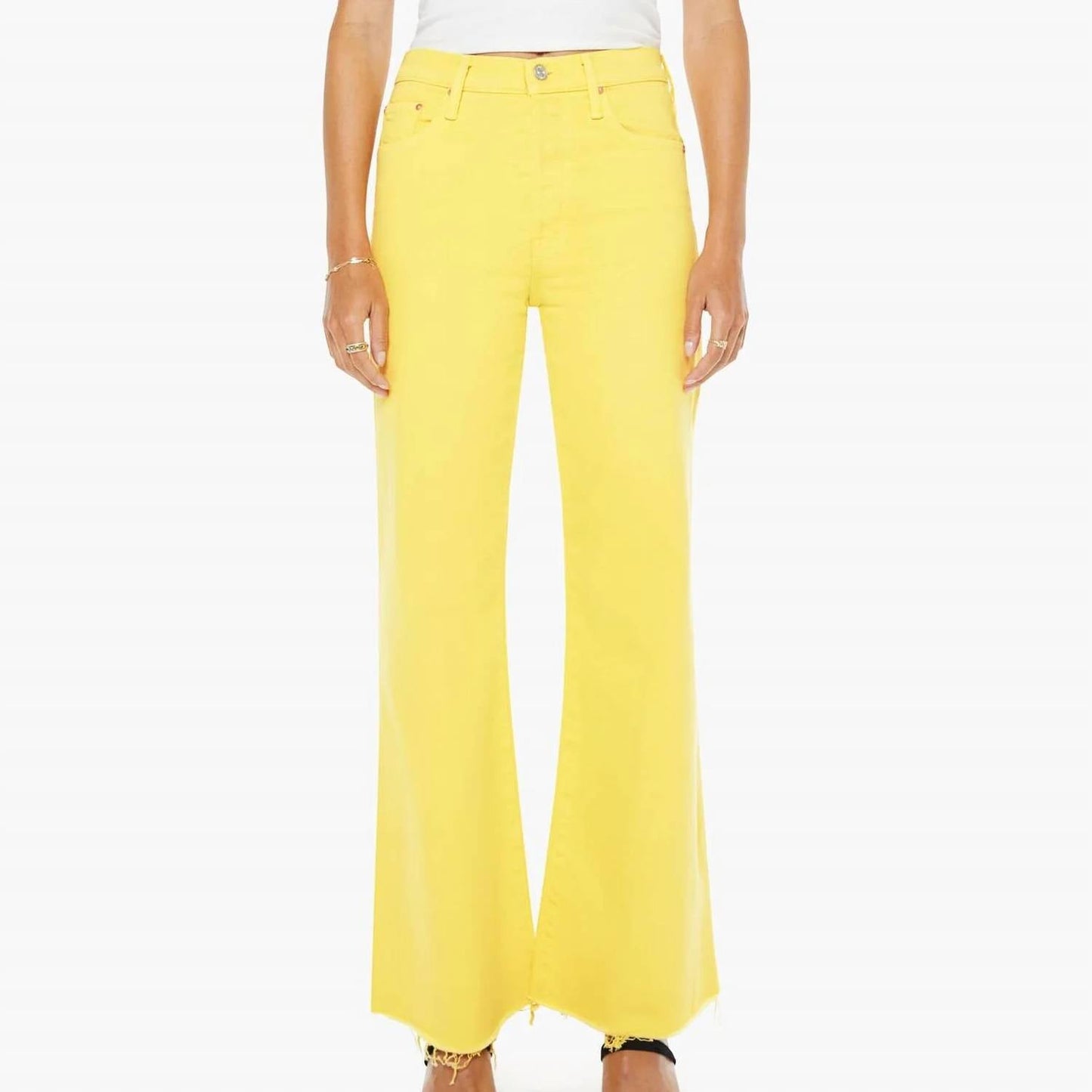 Mother - Tomcat Roller Fray Wide Leg Jeans