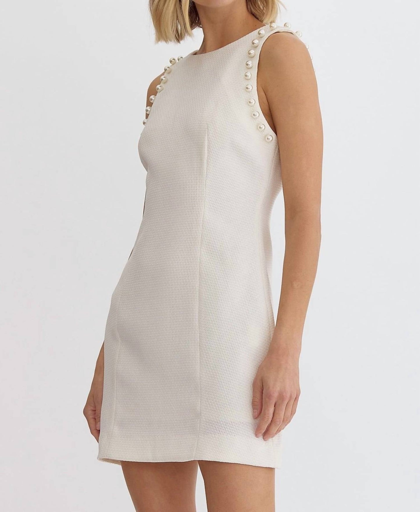Entro - Darlene Sleeveless Dress With Pearl Detail