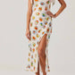Astr - Allexina Printed Tie Shoulder Midi Dress
