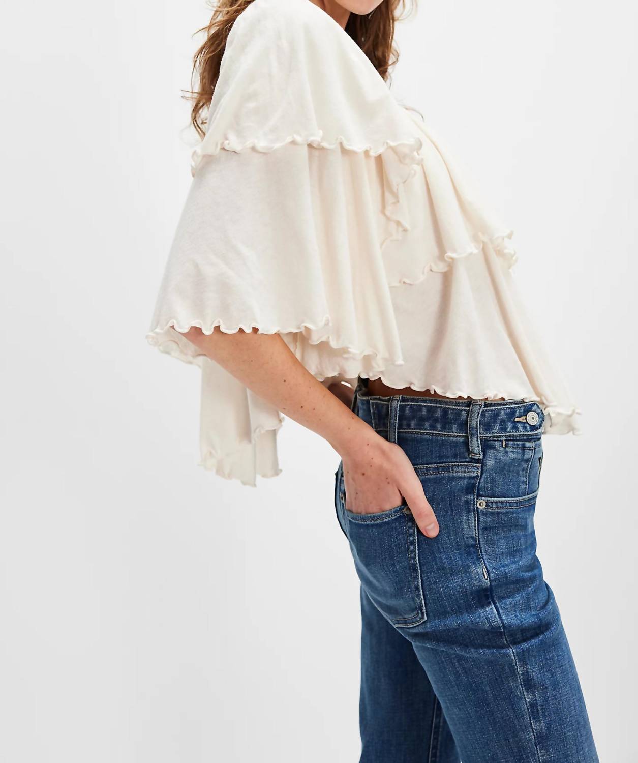 Free People - Rose Party Crew Neck Tee