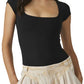 Free People Square Eyes Bodysuit