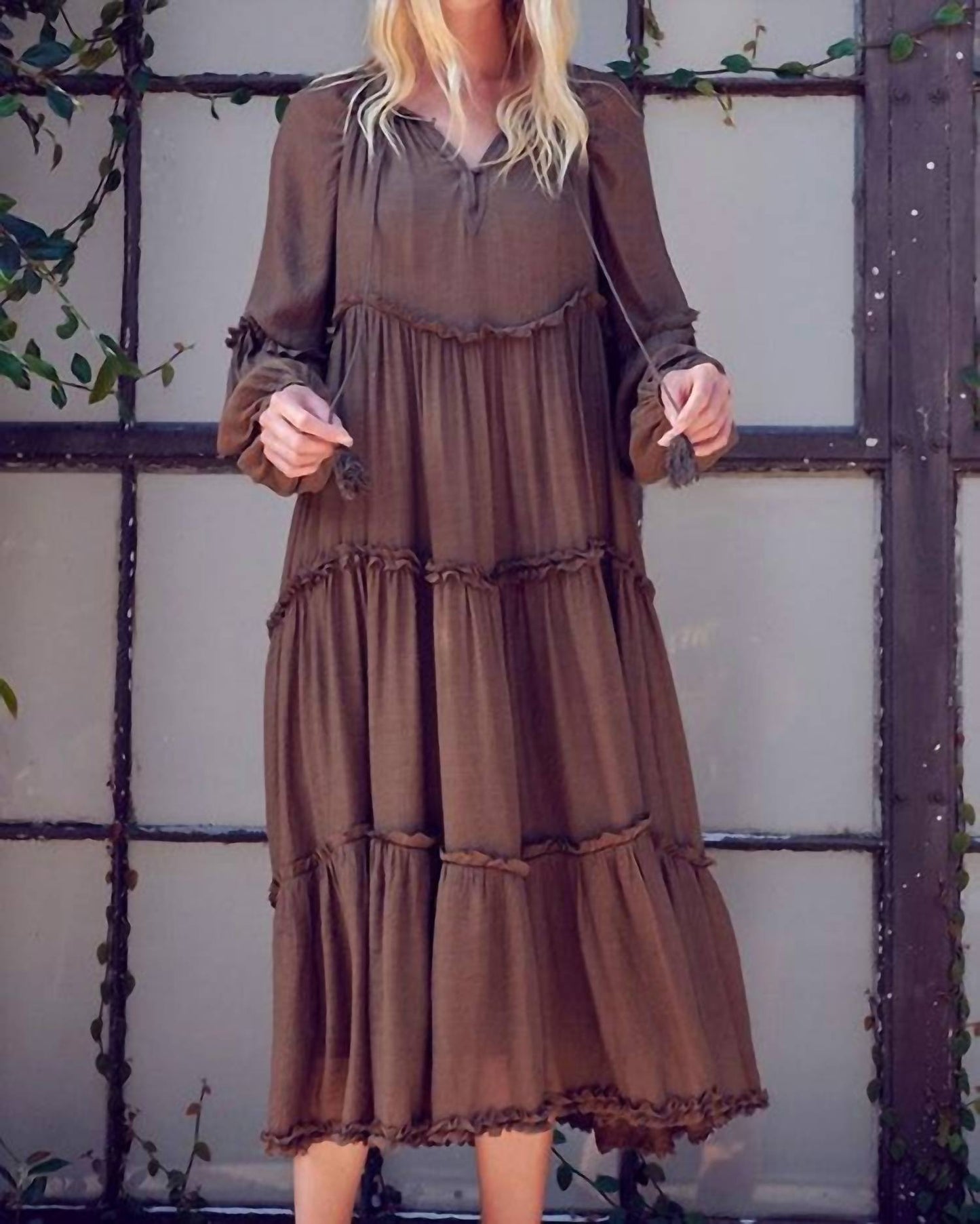 &Merci - Boho Tiered Ruffle Dress