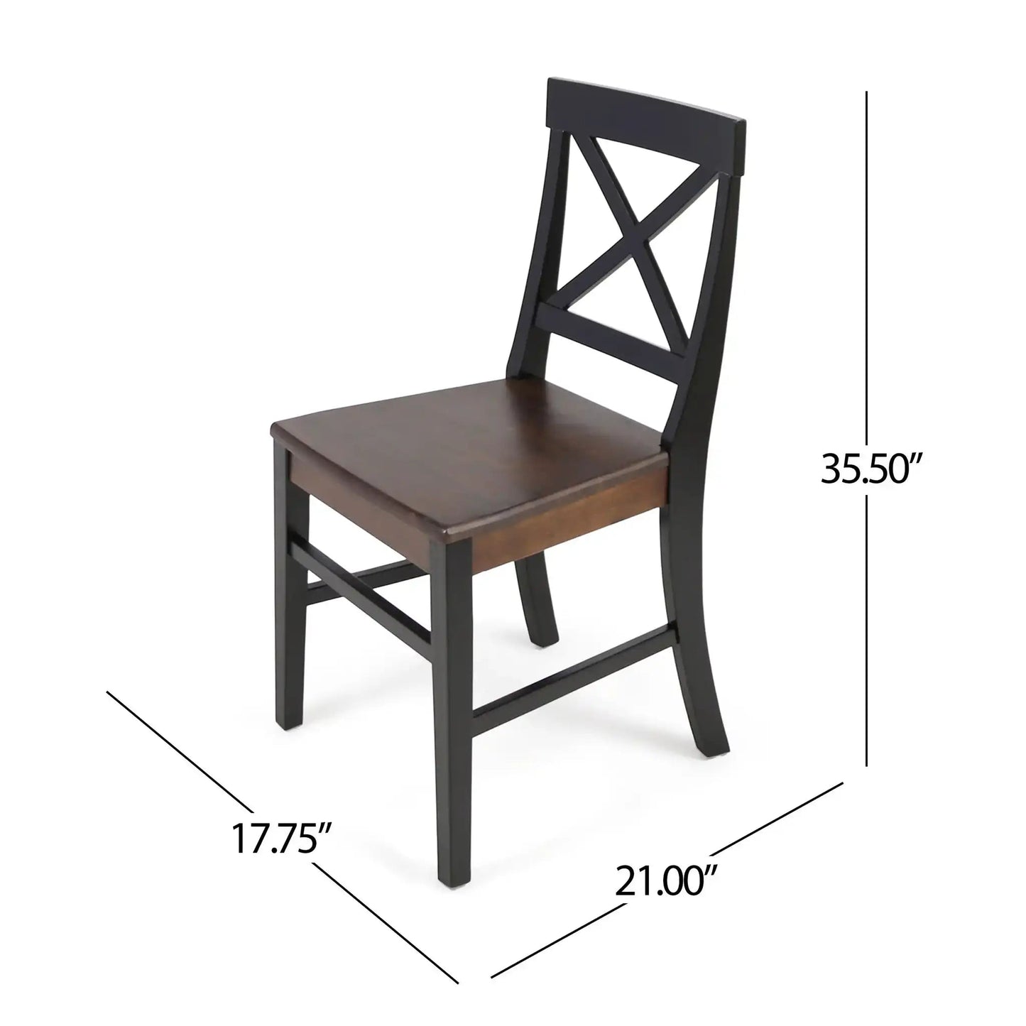 Plethora Dining Chair With X-Shaped Back (Set of 2)