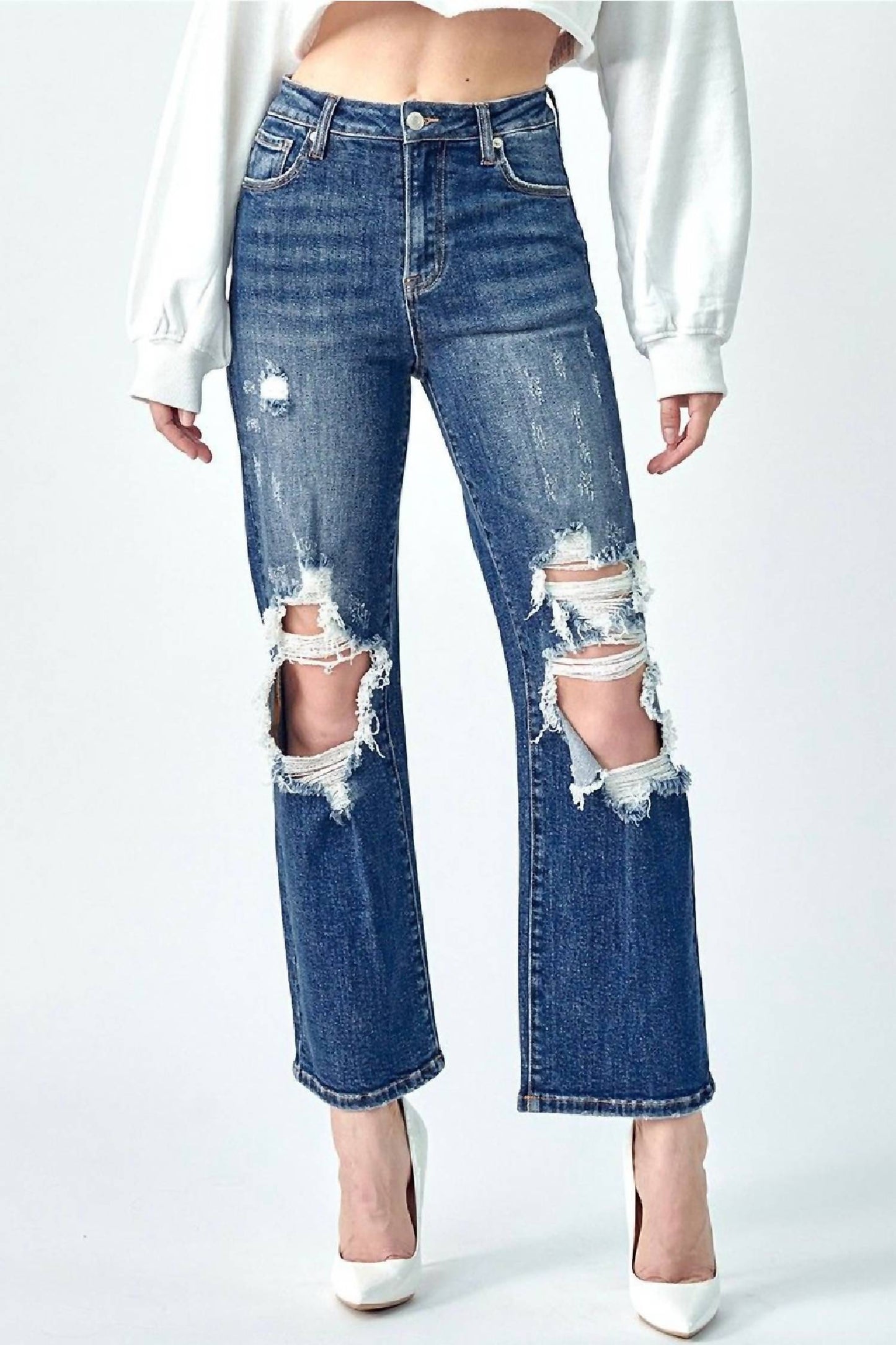Risen - Straight Leg High Rise Jean