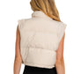 Entro - Cropped Puffer Zip Up Vest