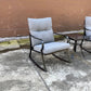 Rocker Set Chair and Teapoy Medium Grey