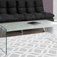 Coffee Table Rectangular For Living Room Clear Tempered Glass