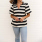 Bibi - Lexi Striped Ruffled Top