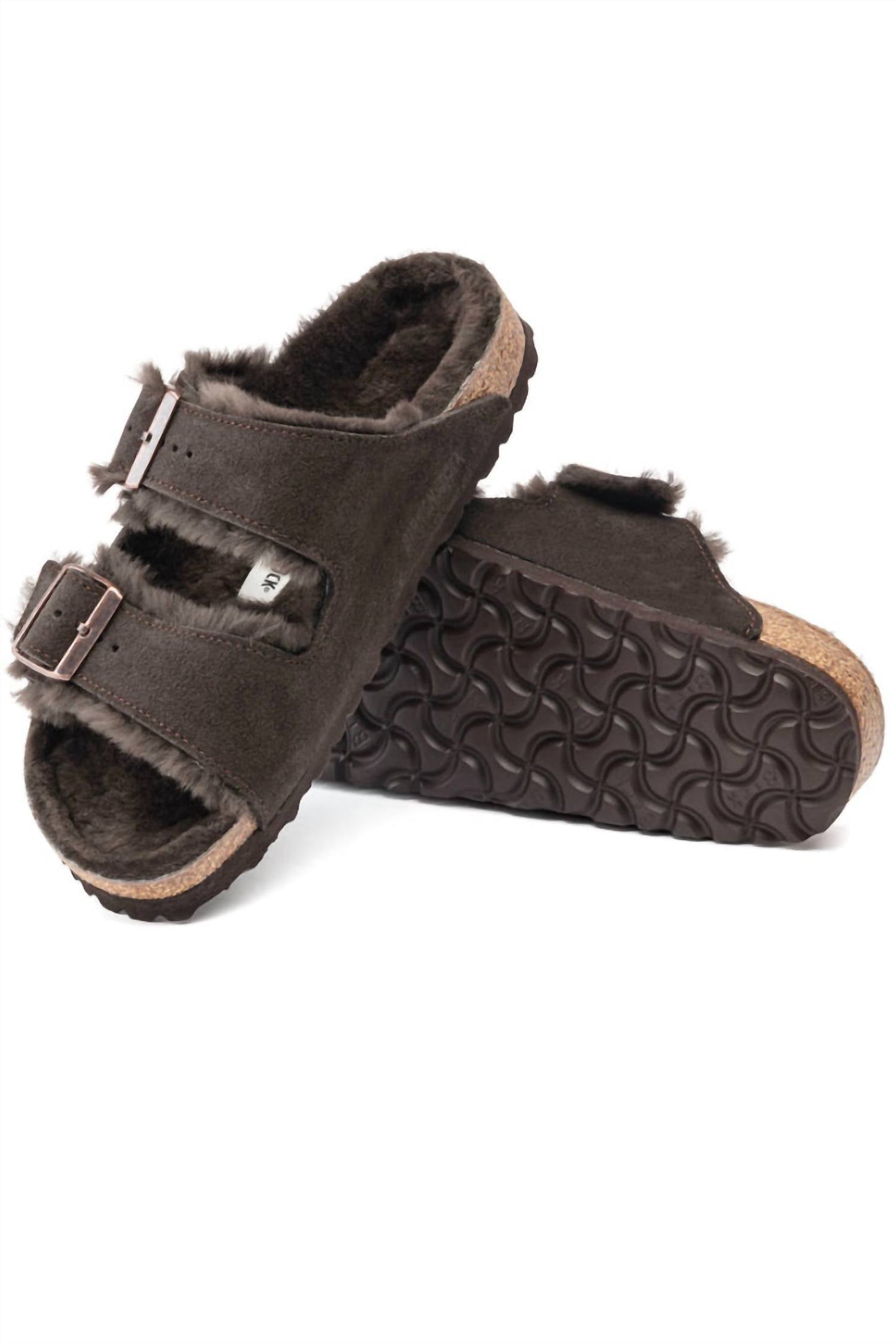 Birkenstock - Unisex Arizona Shearling Suede Narrow Sandals