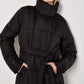 Apricot - Women's Quilted Belted Jacket
